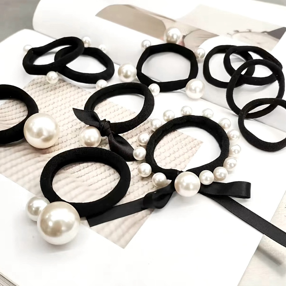 💢NEwW‼️Pearl Seamless Hair Tie, 11 pcs 🌈❤️🛍️